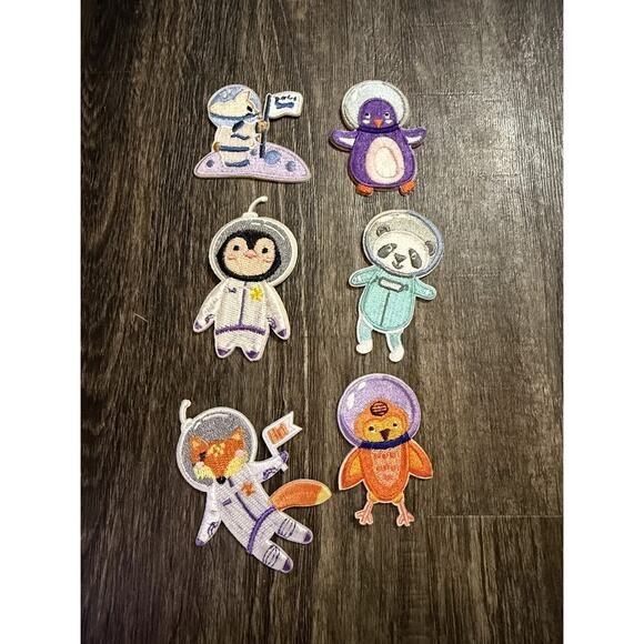 Stick On / Sew On Patches - Kawaii Space Animals - Picture 1 of 1